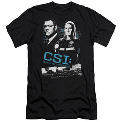 CSI Investigate This Men's Ultra-Soft 30/1 Cotton Slim Short-Sleeve T-Shirt