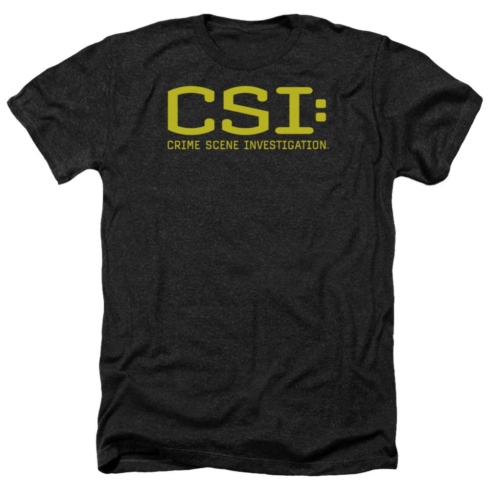 CSI Logo Men's 30/1 Heather 60 40 Poly Short-Sleeve T-Shirt
