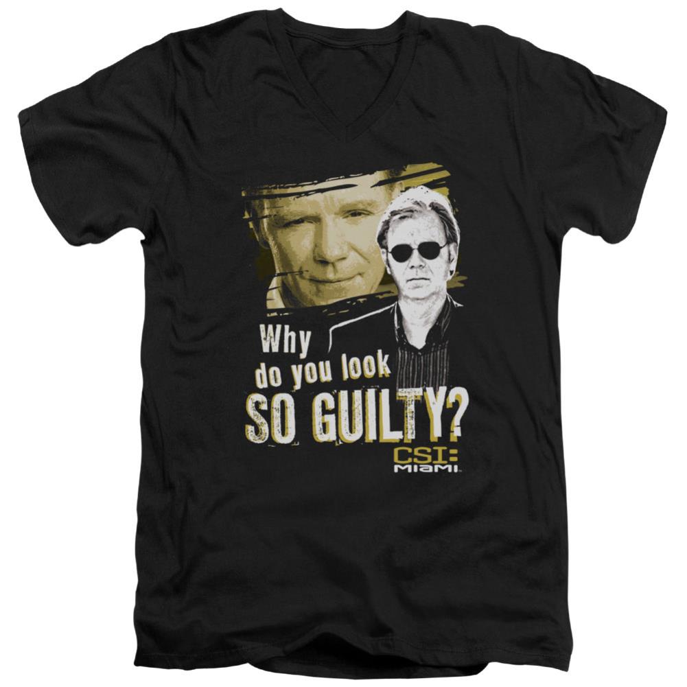 CSI: Miami So Guilty Men's 30/1 Cotton Slim V-Neck T-Shirt