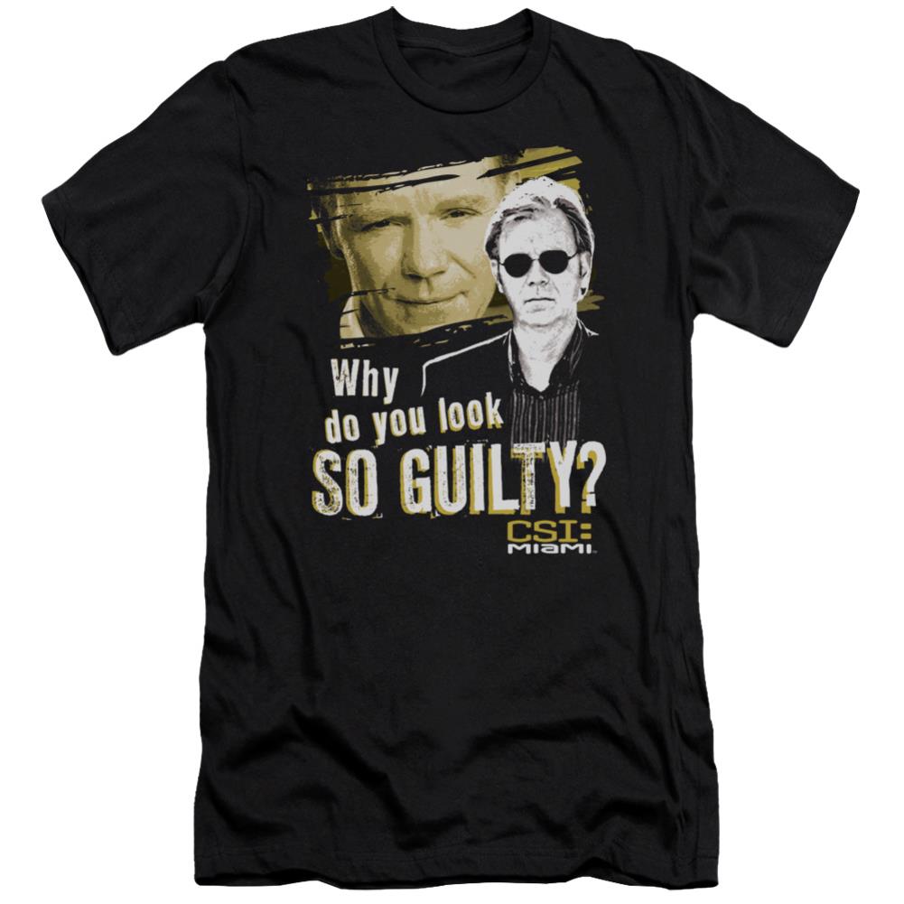 CSI: Miami So Guilty Men's Ultra-Soft 30/1 Cotton Slim Short-Sleeve T-Shirt