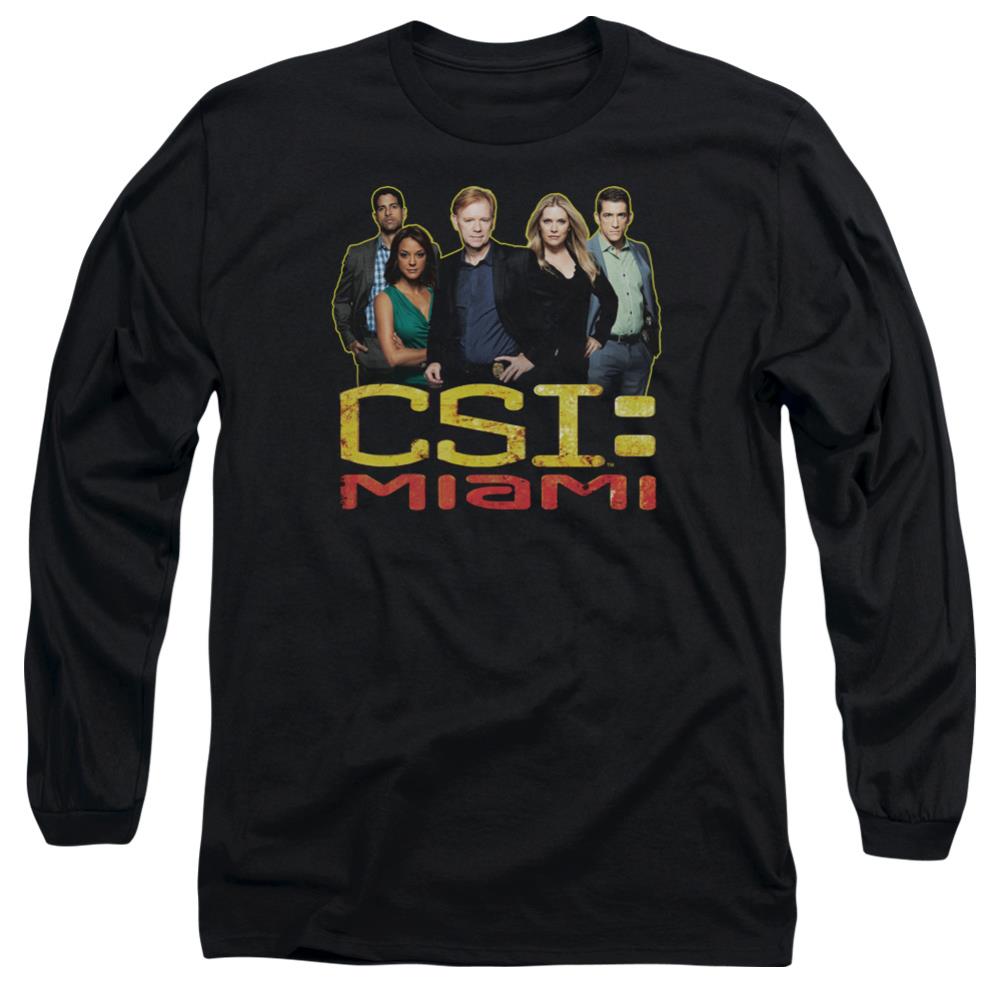 CSI: Miami The Cast In Black Men's 18/1 Cotton Long-Sleeve T-Shirt
