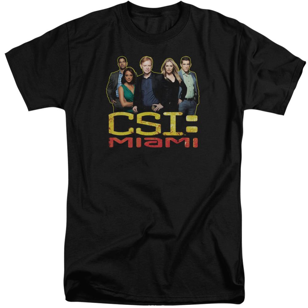 CSI: Miami The Cast In Black Men's 18/1 Tall Cotton Short-Sleeve T-Shirt