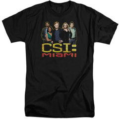 CSI: Miami The Cast In Black Men's 18/1 Tall Cotton Short-Sleeve T-Shirt
