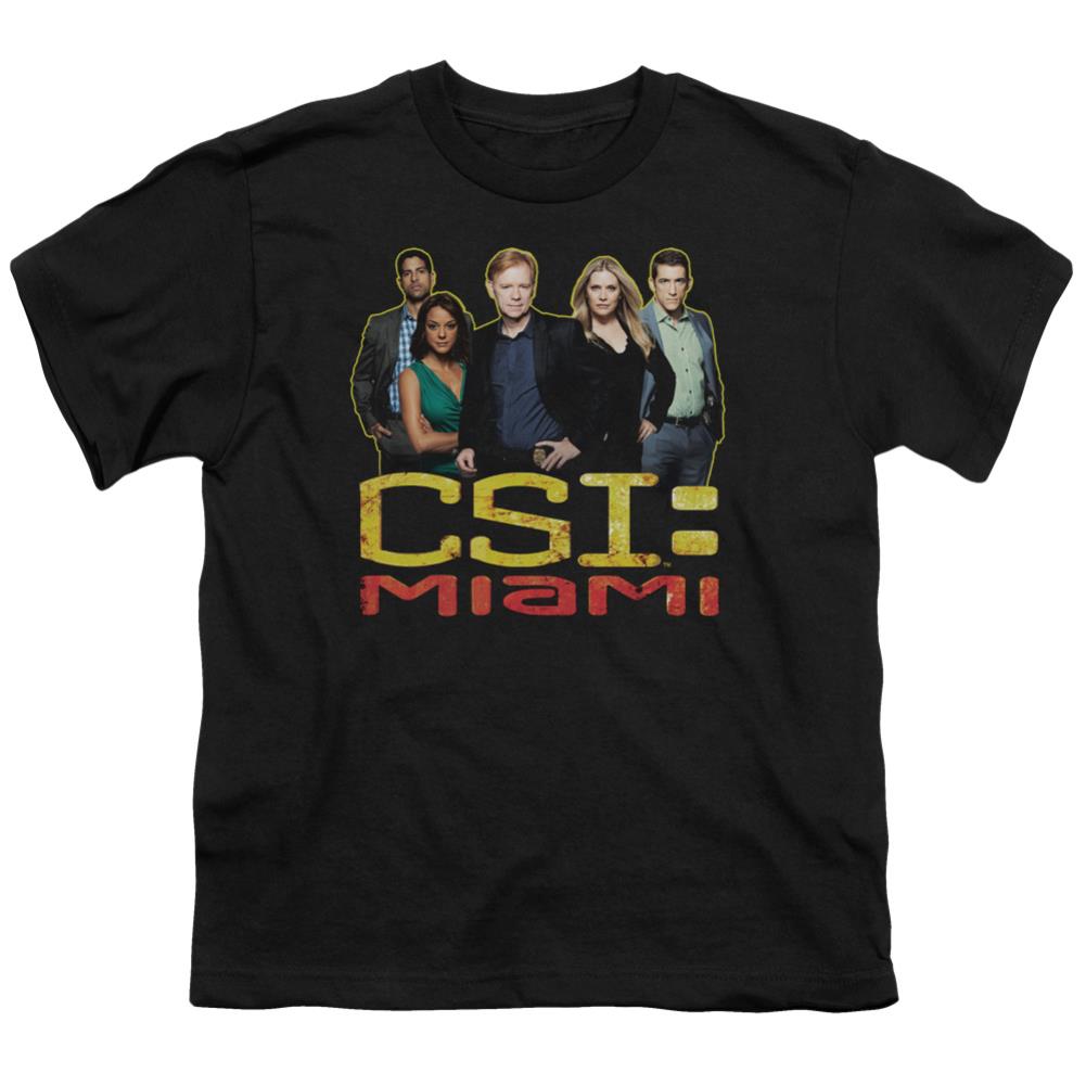 CSI: Miami The Cast In Black Youth 18/1 100% Cotton Short-Sleeve T-Shirt