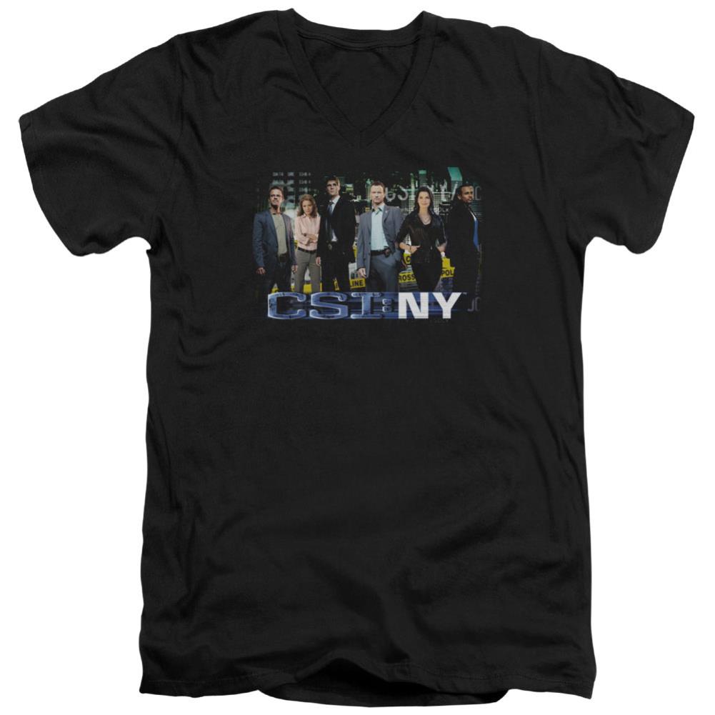 CSI: NY Cast Men's 30/1 Cotton Slim V-Neck T-Shirt