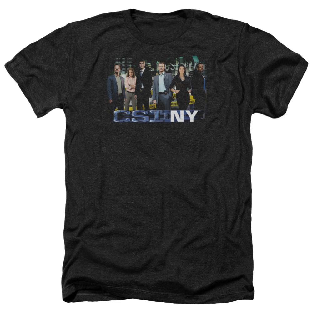 CSI: NY Cast Men's 30/1 Heather 60 40 Poly Short-Sleeve T-Shirt