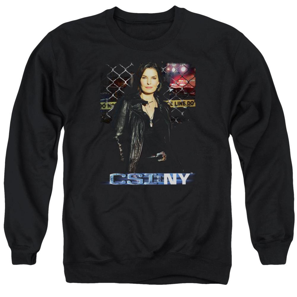 CSI: NY Jo Men's Crewneck 50 50 Poly Long-Sleeve T-Shirt