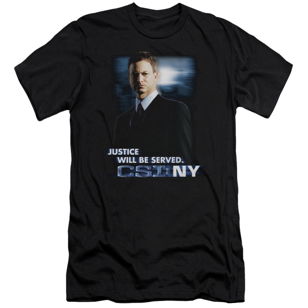 CSI: NY Justice Served Men's Ultra-Soft 30/1 Cotton Slim Short-Sleeve T-Shirt
