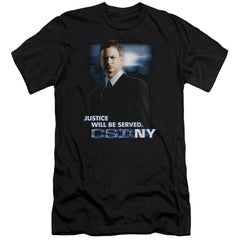 CSI: NY Justice Served Men's Ultra-Soft 30/1 Cotton Slim Short-Sleeve T-Shirt