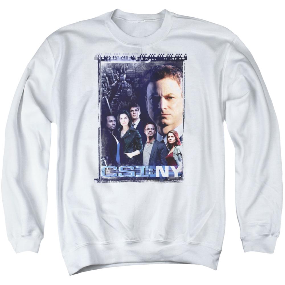 CSI: NY Watchful Eye Men's Crewneck 50 50 Poly Long-Sleeve T-Shirt