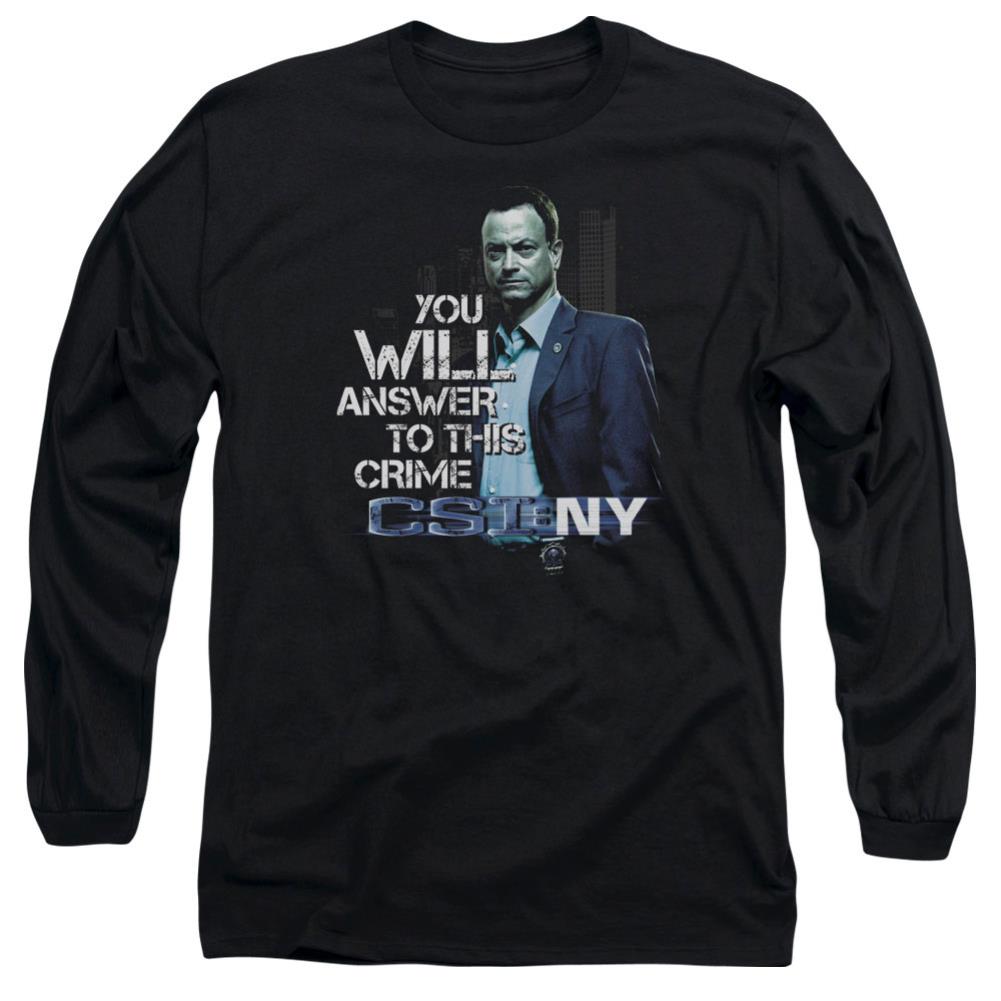 CSI: NY You Will Answer Men's 18/1 Cotton Long-Sleeve T-Shirt