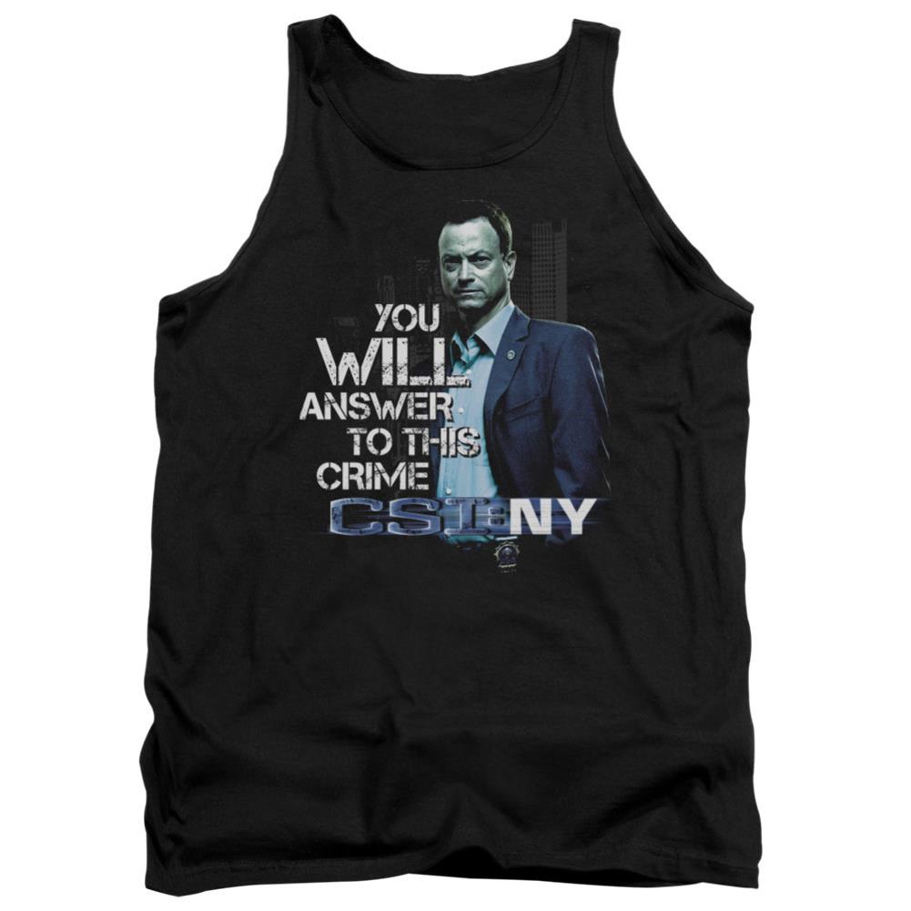 CSI: NY You Will Answer Men's 18/1 Cotton Tank Top