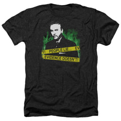 CSI People Lie Men's 30/1 Heather 60 40 Poly Short-Sleeve T-Shirt