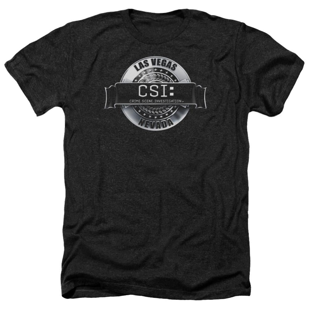 CSI Rendered Logo Men's 30/1 Heather 60 40 Poly Short-Sleeve T-Shirt