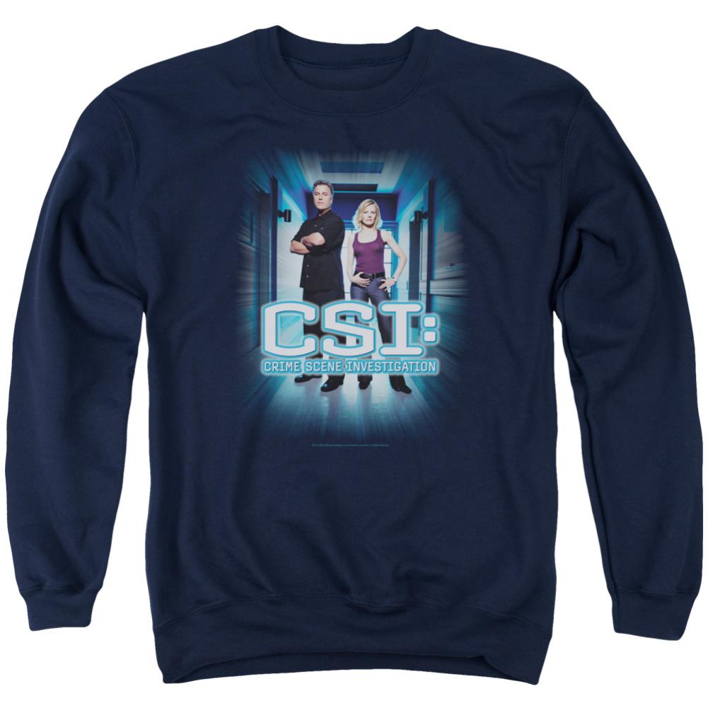 CSI Serious Business Men's Crewneck 50 50 Poly Long-Sleeve T-Shirt