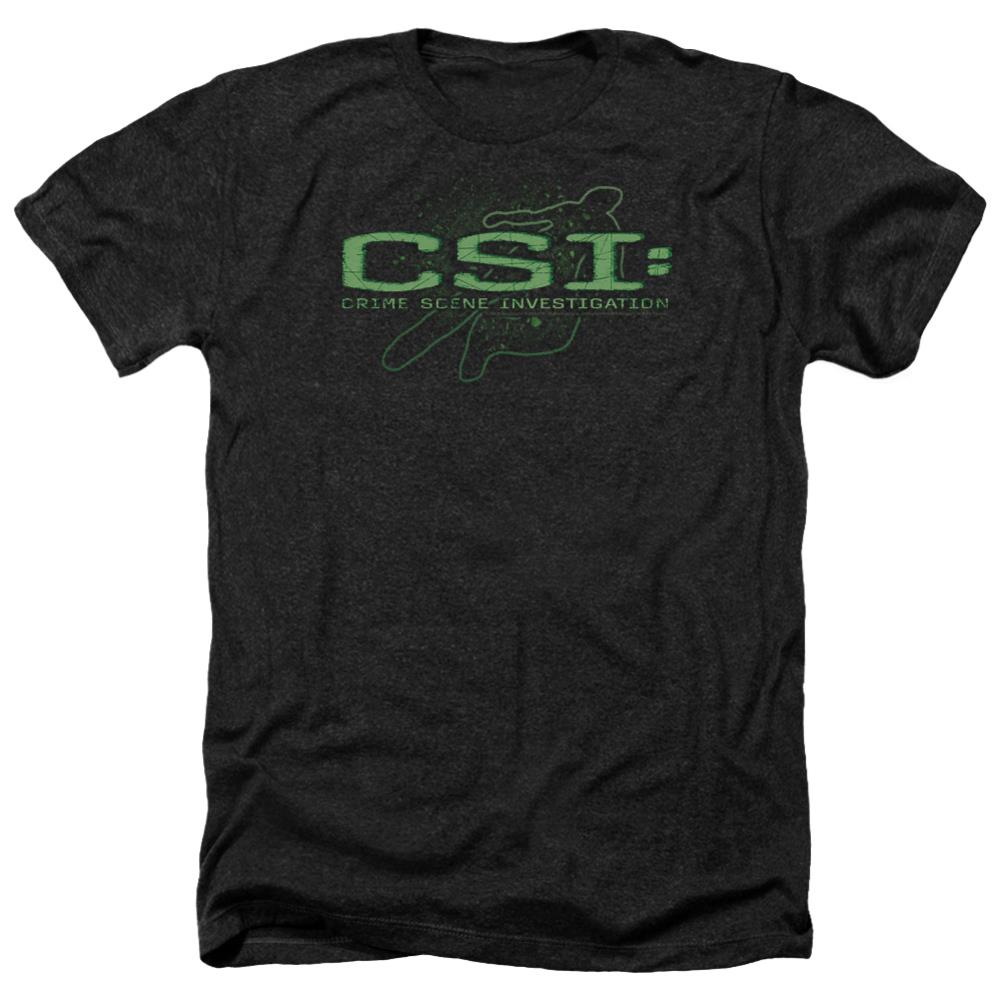 CSI Sketchy Shadow Men's 30/1 Heather 60 40 Poly Short-Sleeve T-Shirt