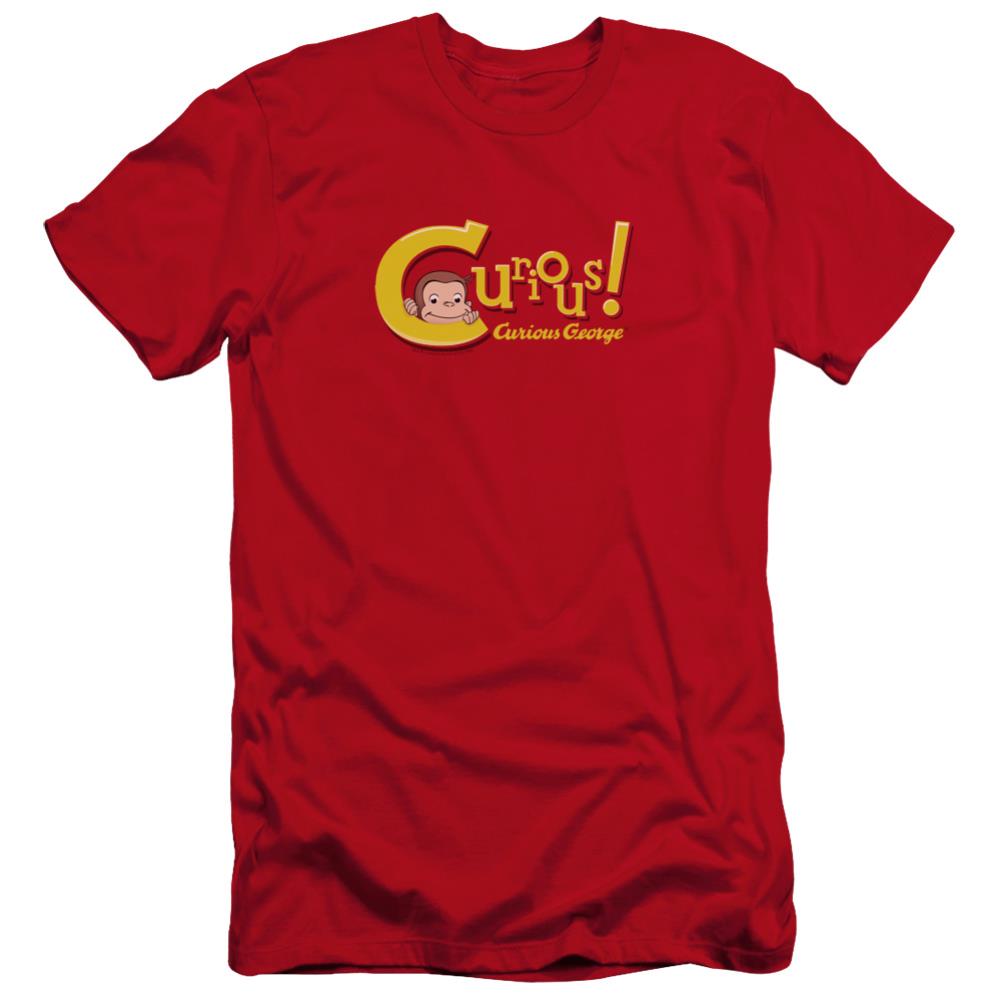 Curious George Curious Men's Ultra-Soft 30/1 Cotton Slim Short-Sleeve T-Shirt