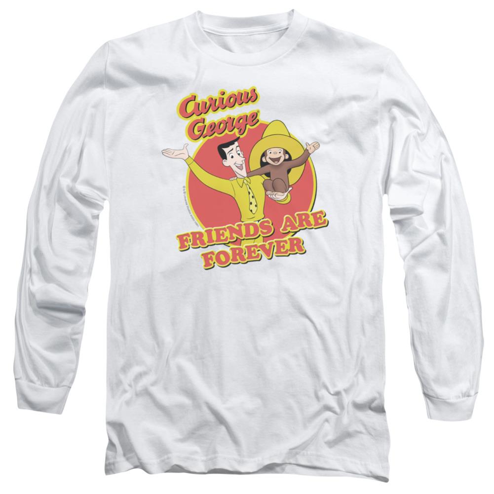 Curious George Friends Men's 18/1 Cotton Long-Sleeve T-Shirt