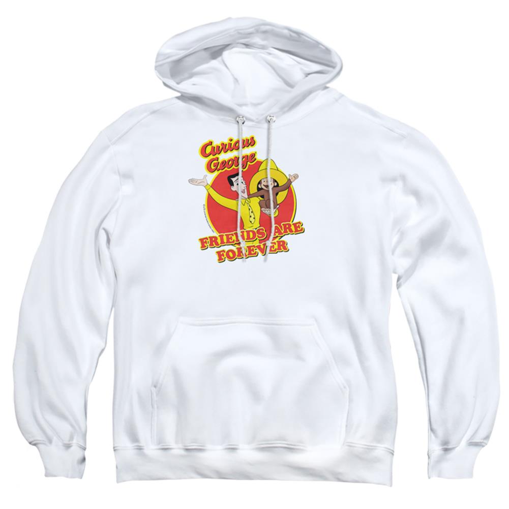 Curious George Friends Men's Pull-Over 75 25 Poly Hoodie