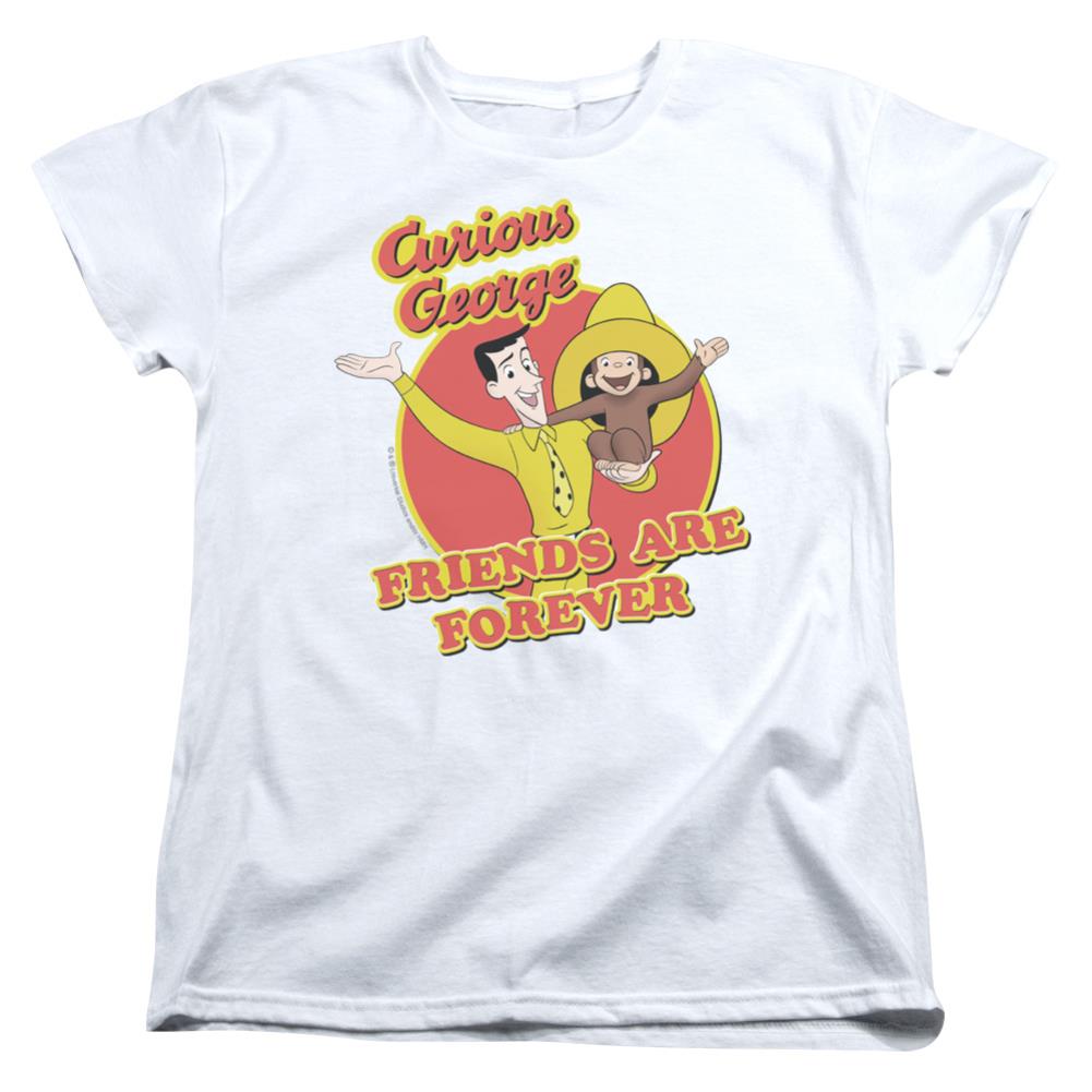 Curious George Friends Women's 18/1 Cotton Short-Sleeve T-Shirt