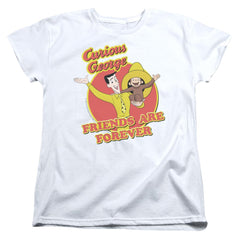 Curious George Friends Women's 18/1 Cotton Short-Sleeve T-Shirt