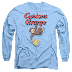 Curious George Hangin Out Men's 18/1 Cotton Long-Sleeve T-Shirt