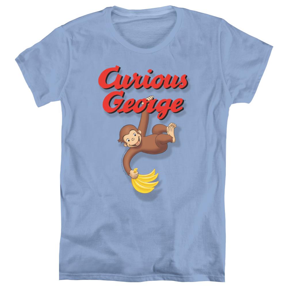Curious George Hangin Out Women's 18/1 Cotton Short-Sleeve T-Shirt
