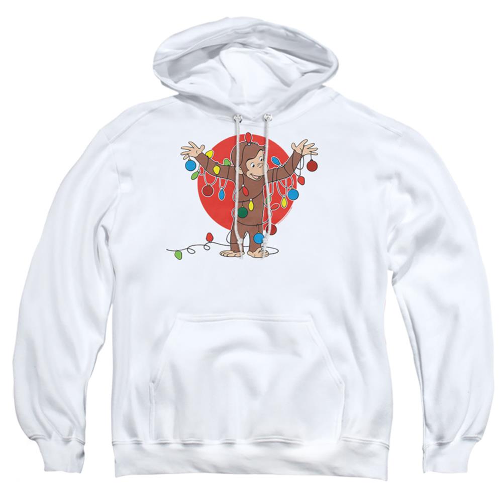 Curious George Lights Men's Pull-Over 75 25 Poly Hoodie