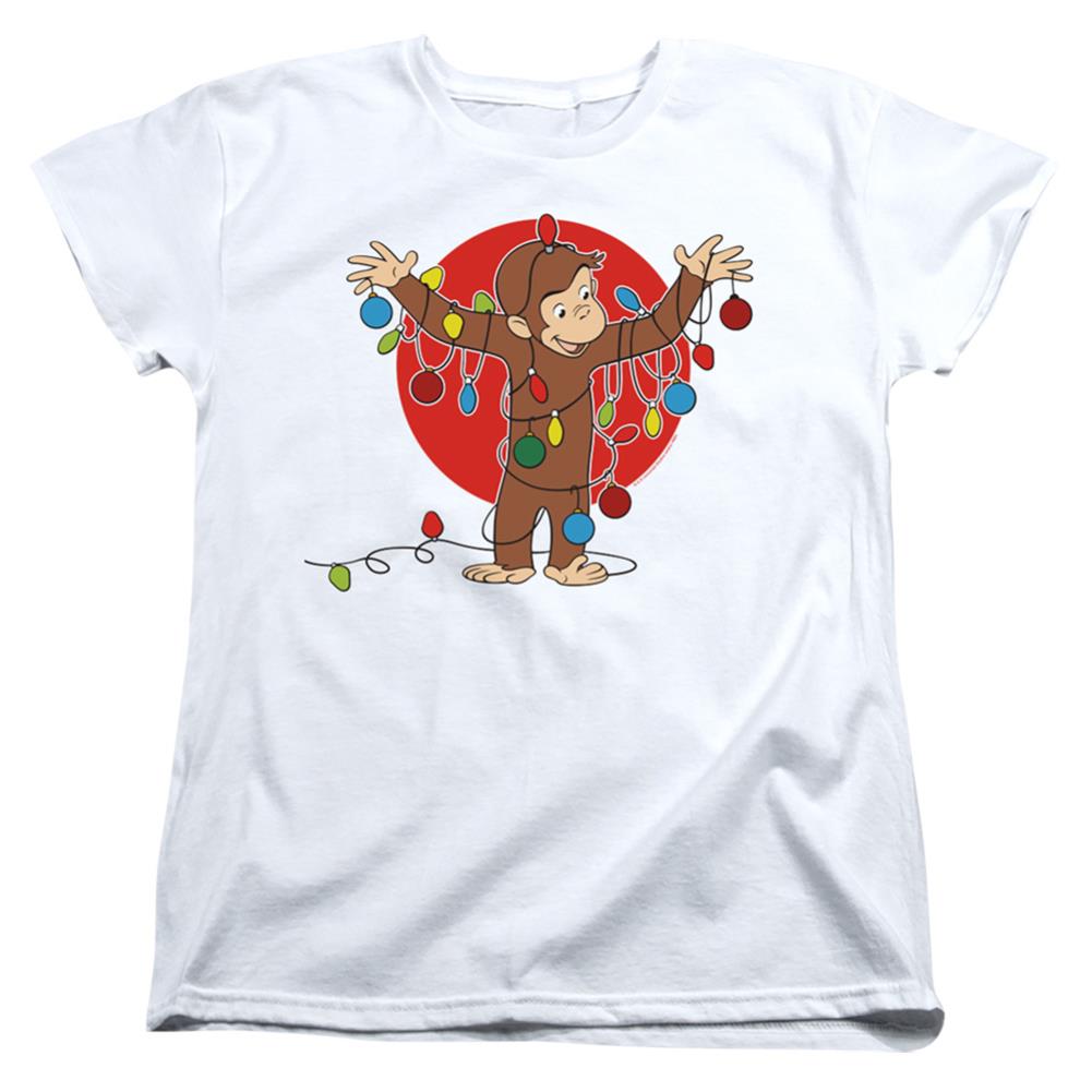 Curious George Lights Women's 18/1 Cotton Short-Sleeve T-Shirt