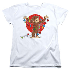 Curious George Lights Women's 18/1 Cotton Short-Sleeve T-Shirt