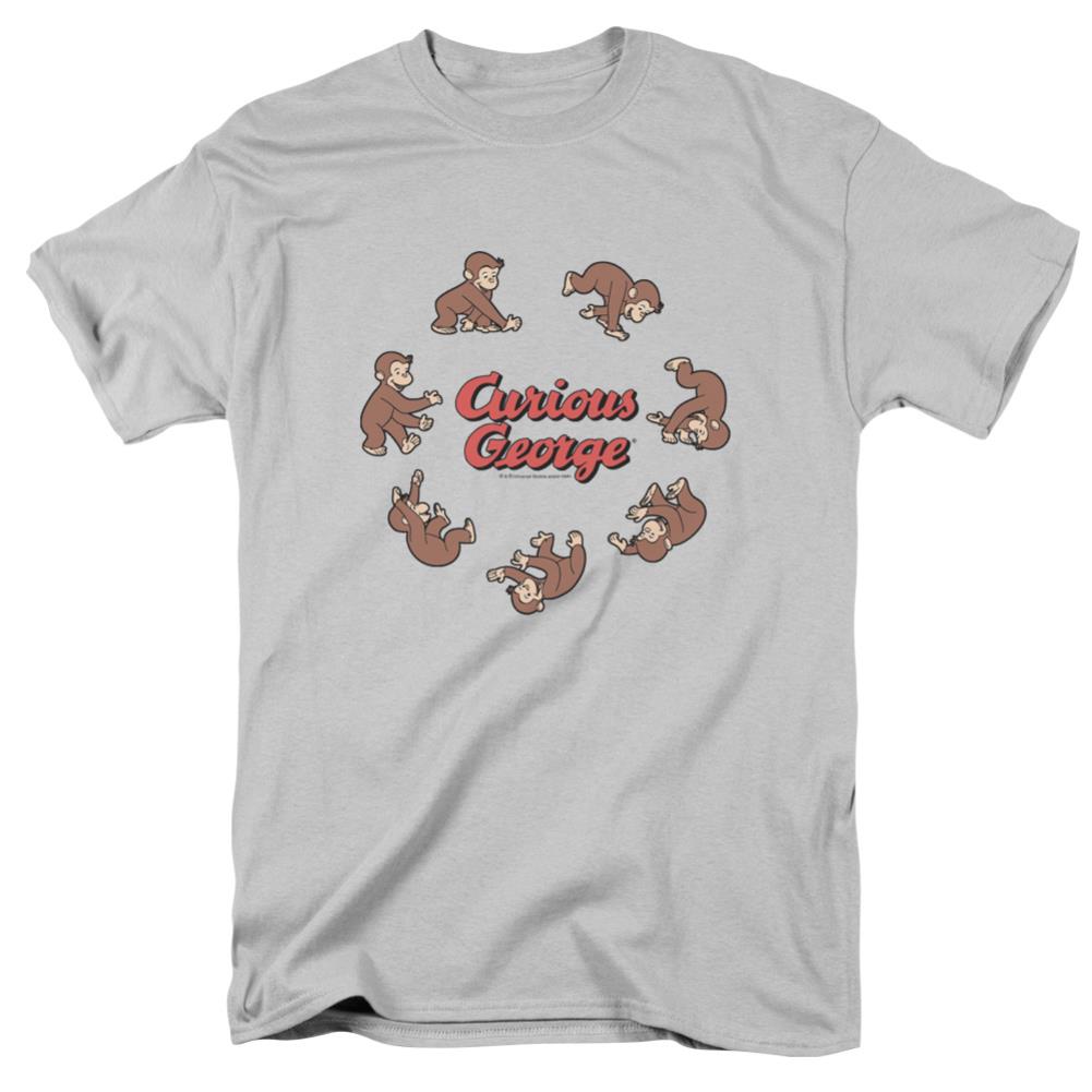 Curious George Rolling Fun Der Men's 18/1 Cotton Short-Sleeve T-Shirt