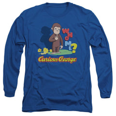 Curious George Who Me Men's 18/1 Cotton Long-Sleeve T-Shirt