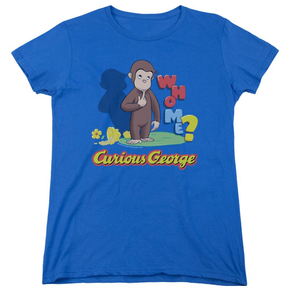 Curious George Who Me Women's 18/1 Cotton Short-Sleeve T-Shirt