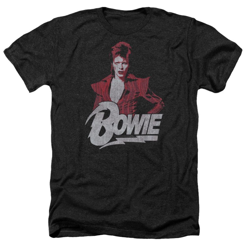 David Bowie Diamond David Men's 30/1 Heather 60 40 Poly Short-Sleeve T-Shirt