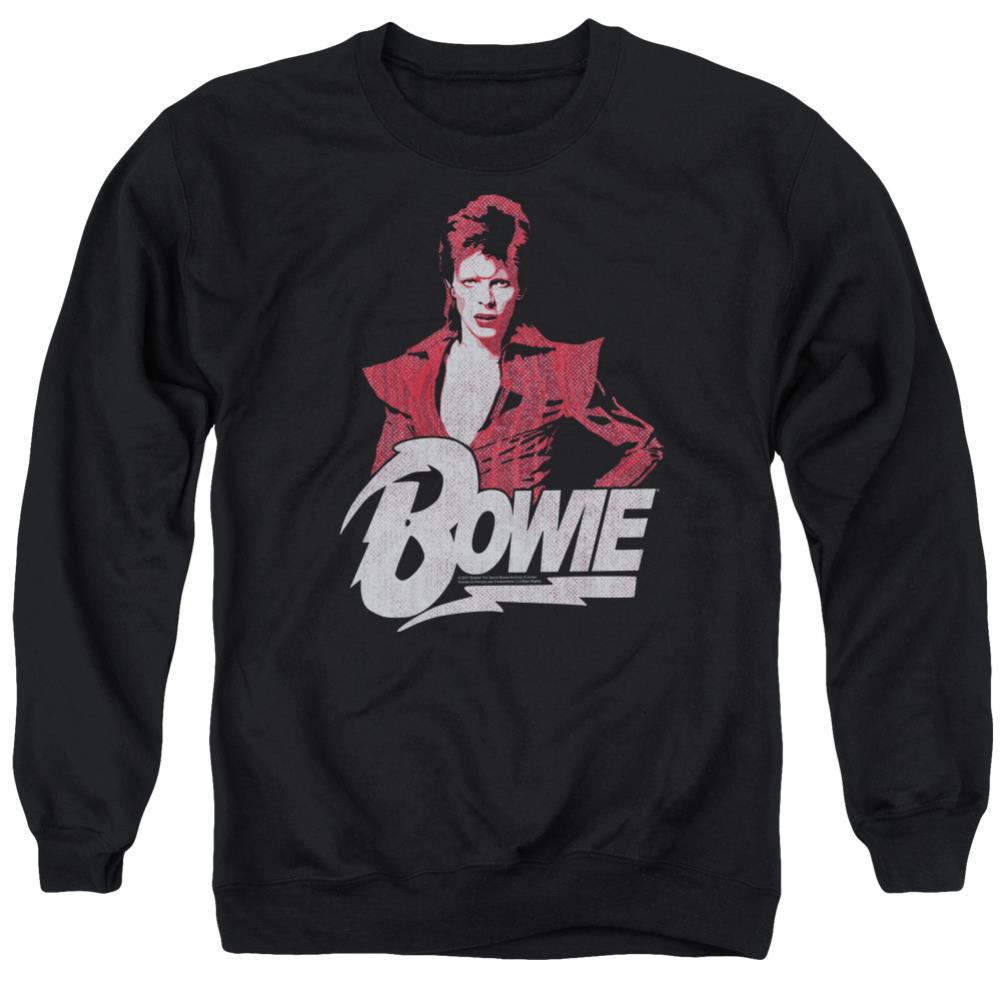 David Bowie Diamond David Men's Crewneck 50 50 Poly Long-Sleeve T-Shirt