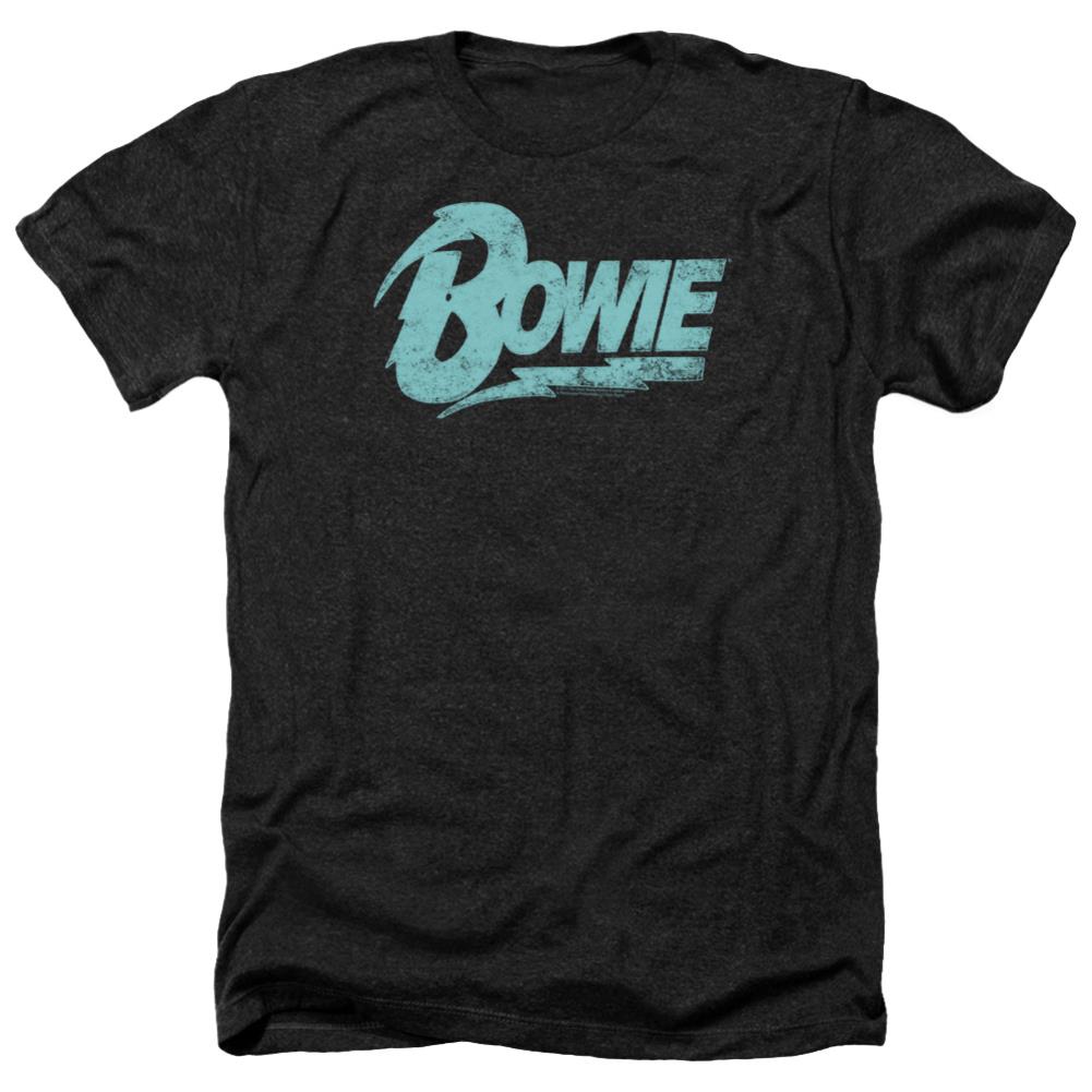 David Bowie Logo Men's 30/1 Heather 60 40 Poly Short-Sleeve T-Shirt