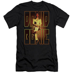 David Bowie Perched Men's Ultra-Soft 30/1 Cotton Slim Short-Sleeve T-Shirt