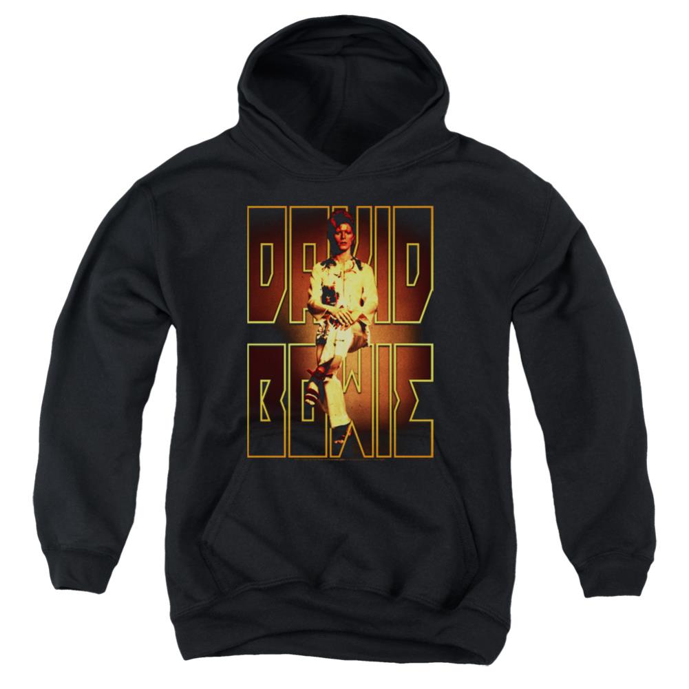 David Bowie Perched Youth Cotton Poly Pull-Over Hoodie