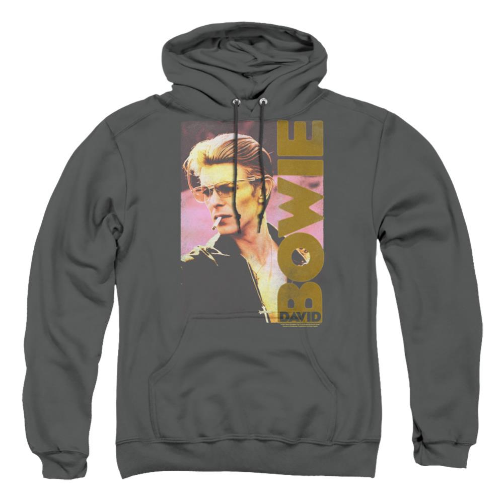 David Bowie Smokin Men's Pull-Over 75 25 Poly Hoodie