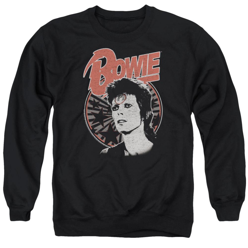 David Bowie Space Oddity Men's Crewneck 50 50 Poly Long-Sleeve T-Shirt