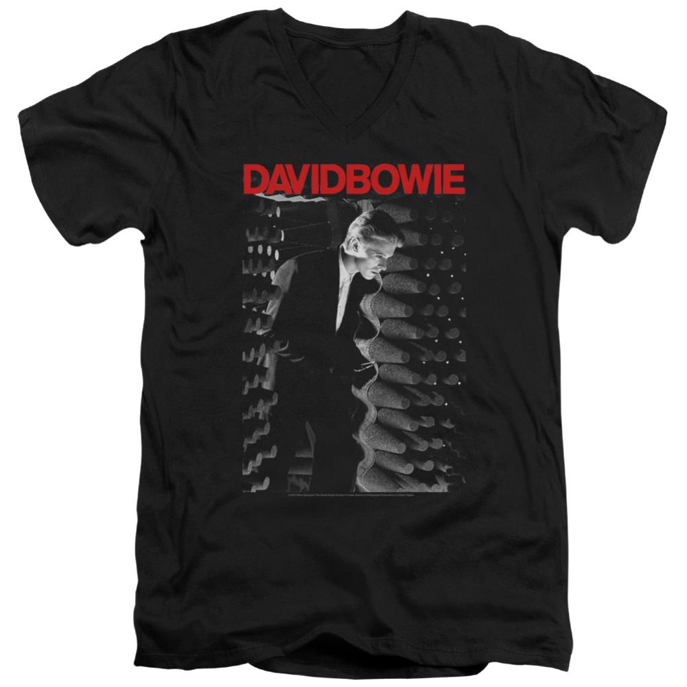 David Bowie Station To Station Men's 30/1 Cotton Slim V-Neck T-Shirt