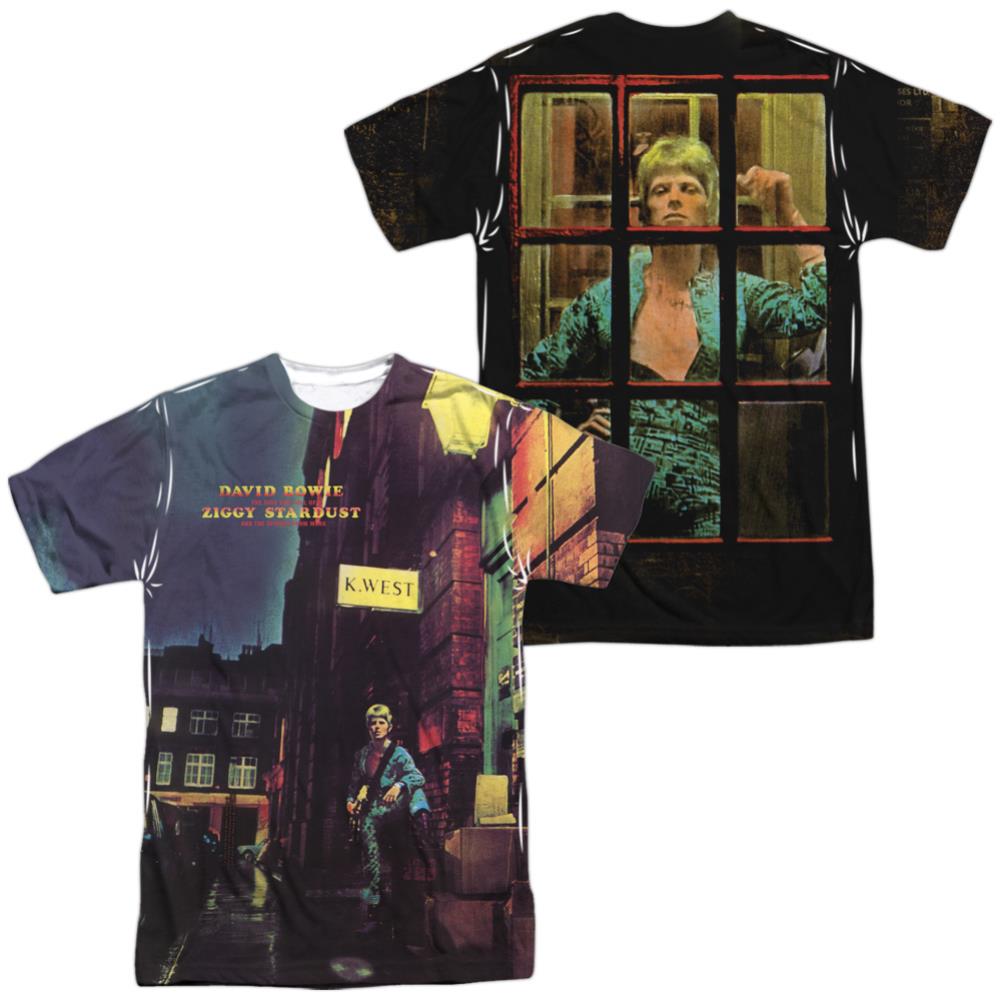 David Bowie Ziggy Star Dust (Front/Back Print) Men's Regular Fit Polyester Short-Sleeve T-Shirt