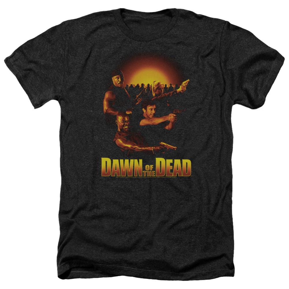 Dawn Of The Dead Dawn Collage Men's 30/1 Heather 60 40 Poly Short-Sleeve T-Shirt
