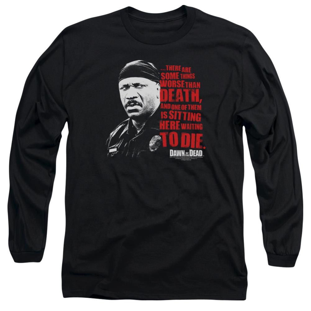 Dawn Of The Dead Worse Than Death Men's 18/1 Cotton Long-Sleeve T-Shirt