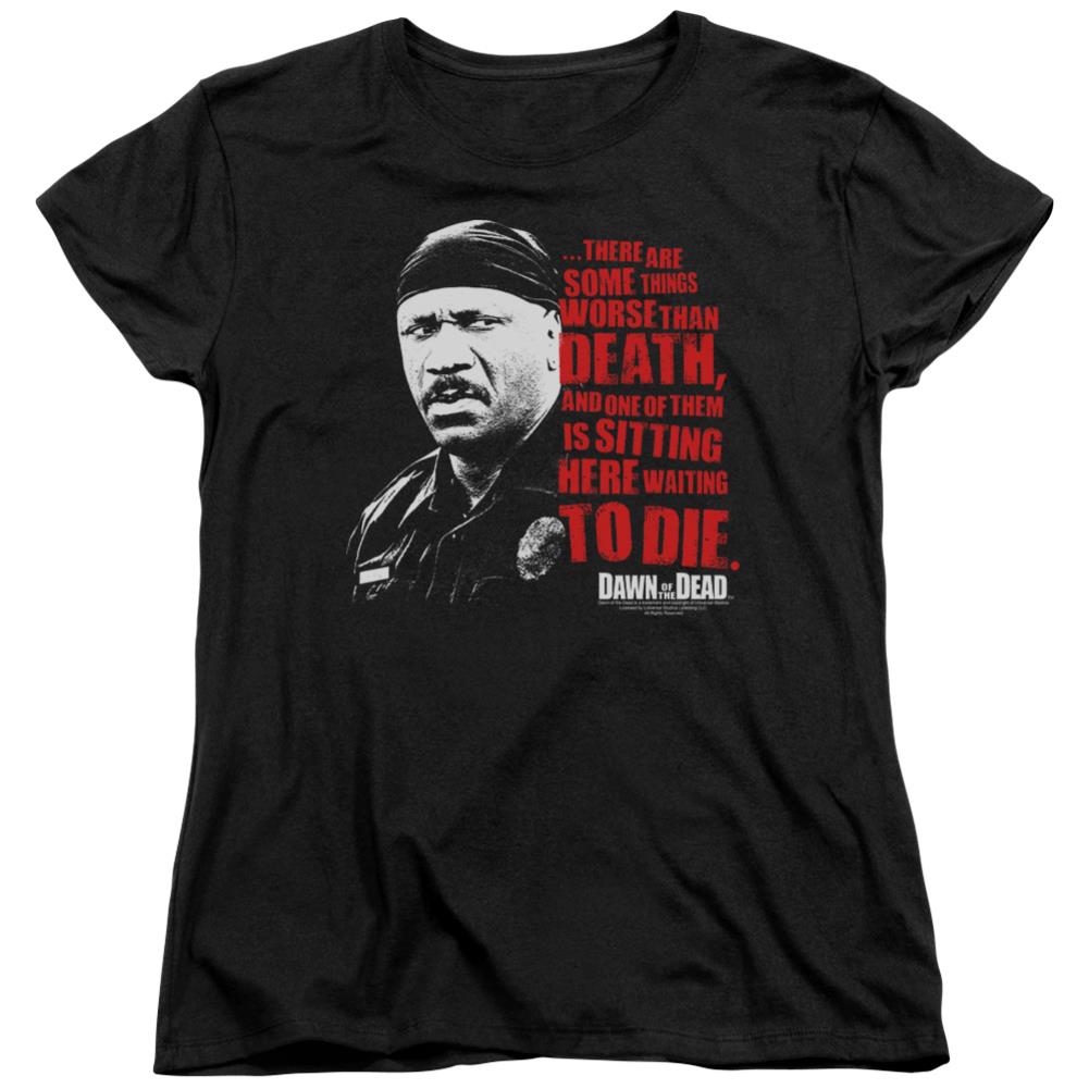 Dawn Of The Dead Worse Than Death Women's 18/1 Cotton Short-Sleeve T-Shirt