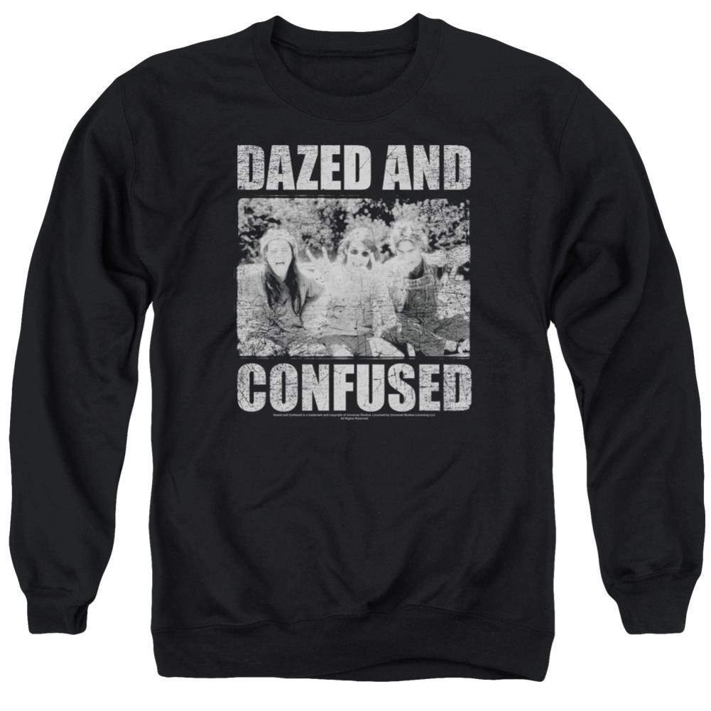 Dazed And Confused Rock On Men's Crewneck 50 50 Poly Long-Sleeve T-Shirt