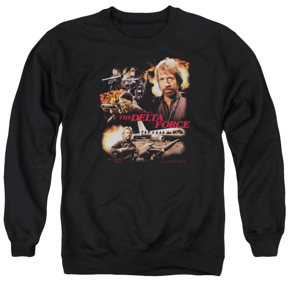 Delta Force Action Pack Men's Crewneck 50 50 Poly Long-Sleeve T-Shirt