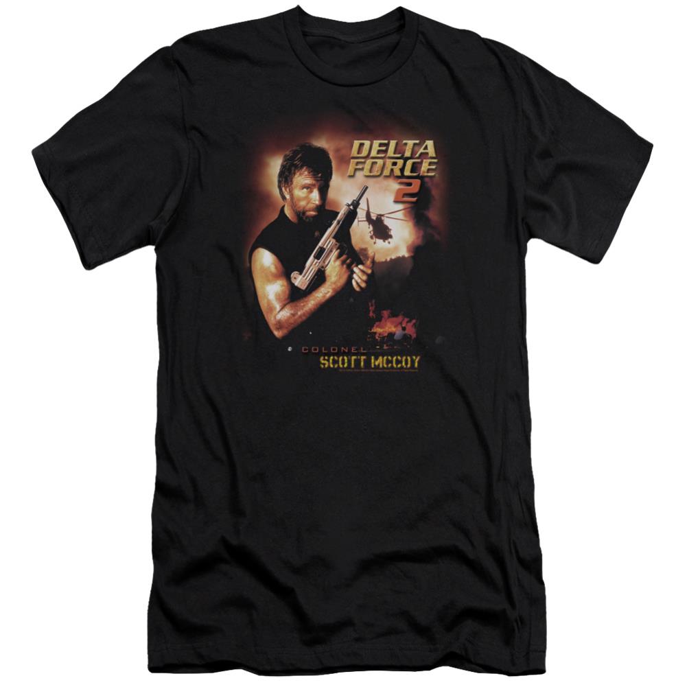 Delta Force Delta Force 2 Poster Men's Ultra-Soft 30/1 Cotton Slim Short-Sleeve T-Shirt