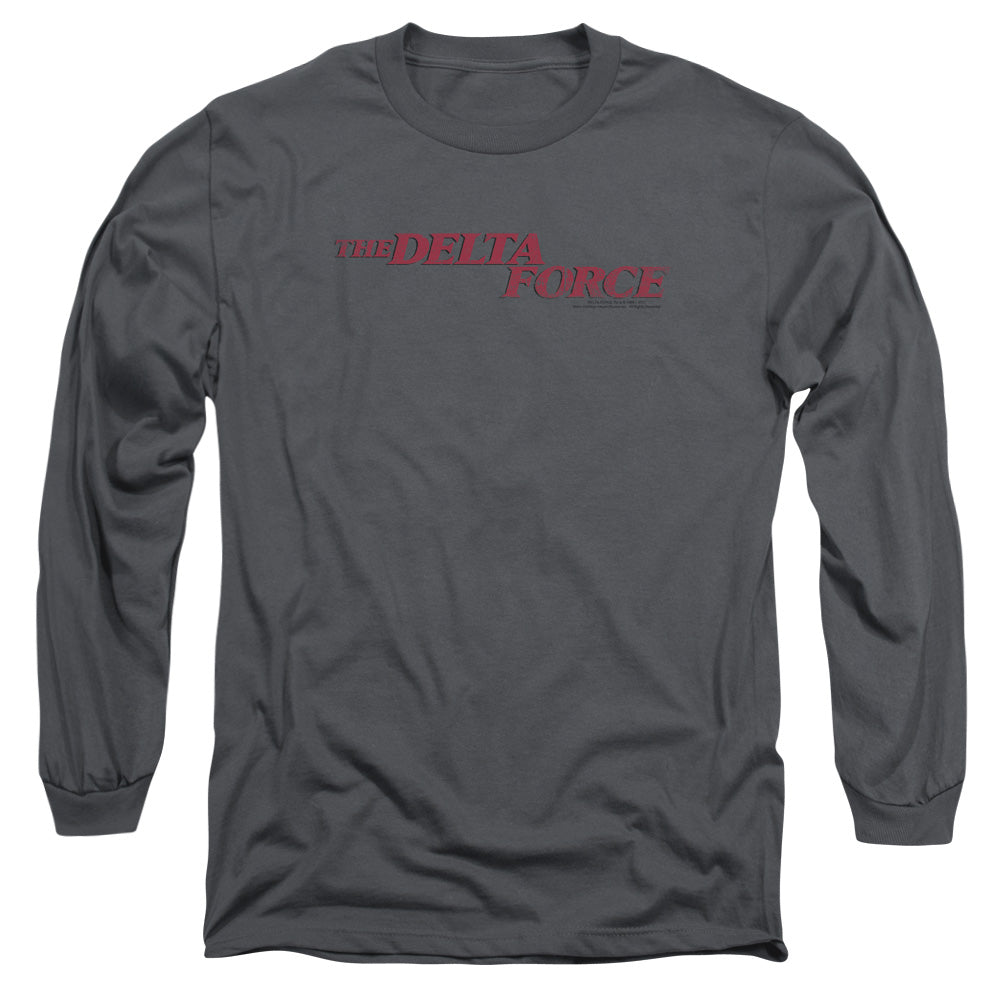 Delta Force Distressed Logo Men's 18/1 Cotton Long-Sleeve T-Shirt