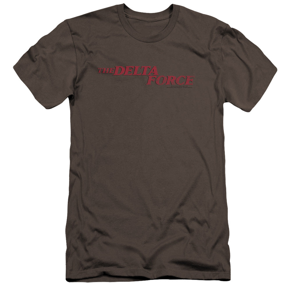 Delta Force Distressed Logo Men's Ultra-Soft 30/1 Cotton Slim Short-Sleeve T-Shirt